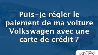 Puis-je régler le paiement de ma voiture Volkswagen avec une carte de crédit ?